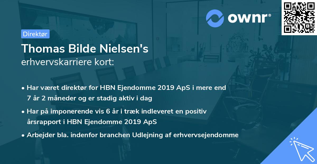 Thomas Bilde Nielsen's erhvervskarriere kort