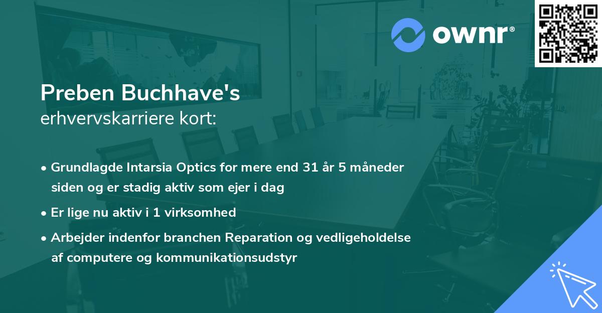 Preben Buchhave's erhvervskarriere kort