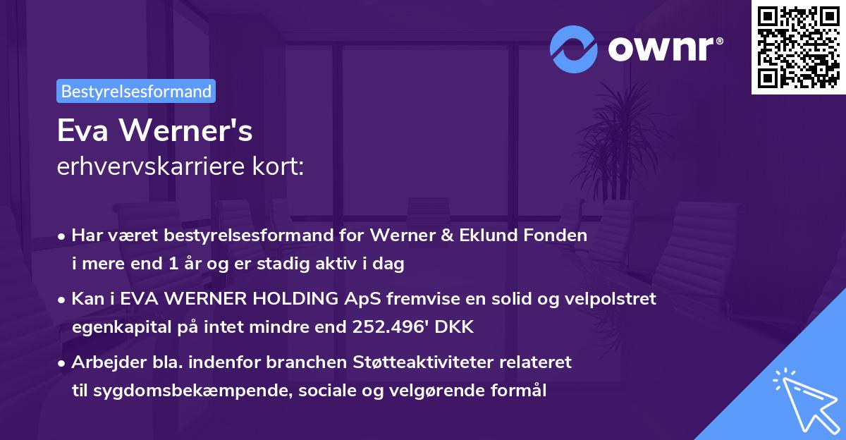 Eva Werner's erhvervskarriere kort