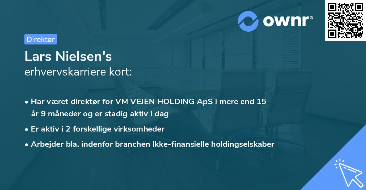 Lars Nielsen's erhvervskarriere kort