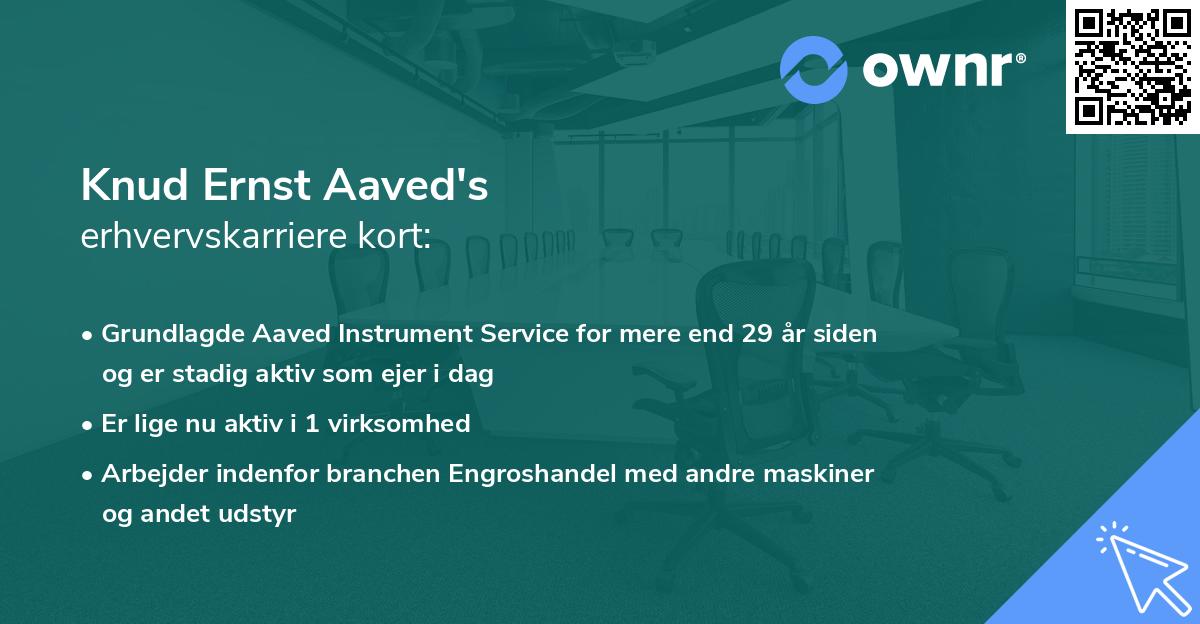 Knud Ernst Aaved's erhvervskarriere kort
