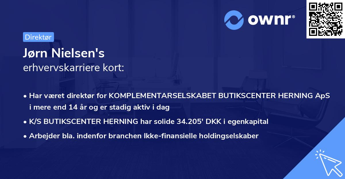 Jørn Nielsen's erhvervskarriere kort