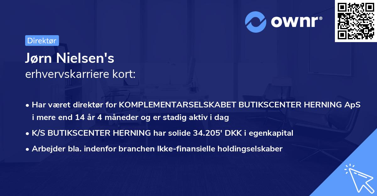 Jørn Nielsen's erhvervskarriere kort