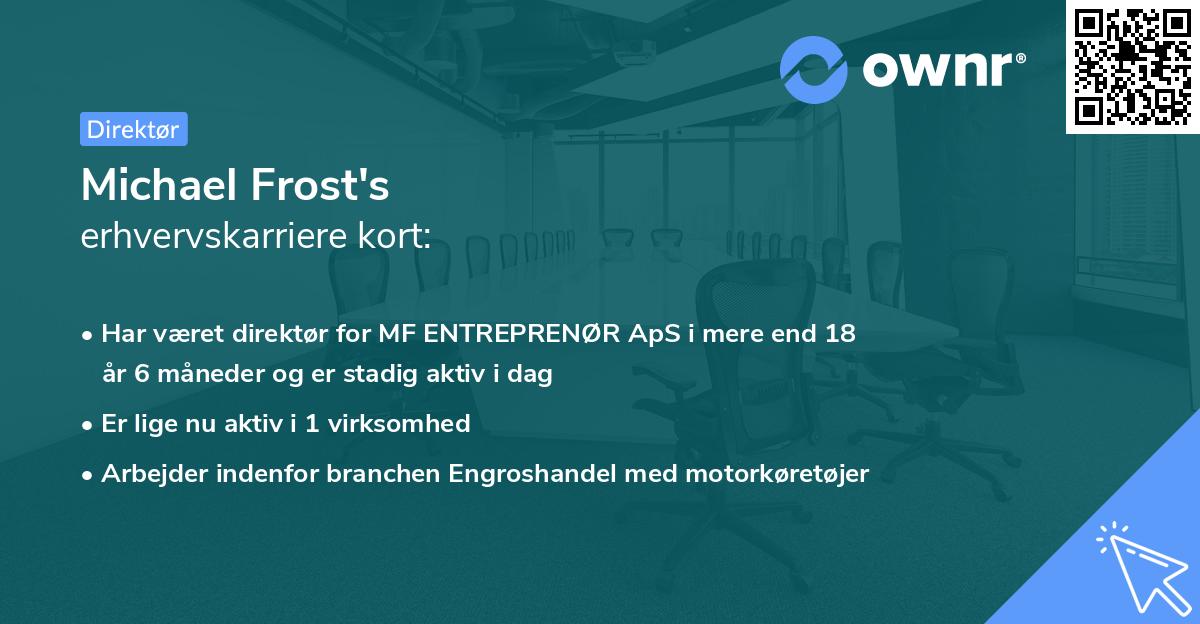 Michael Frost's erhvervskarriere kort