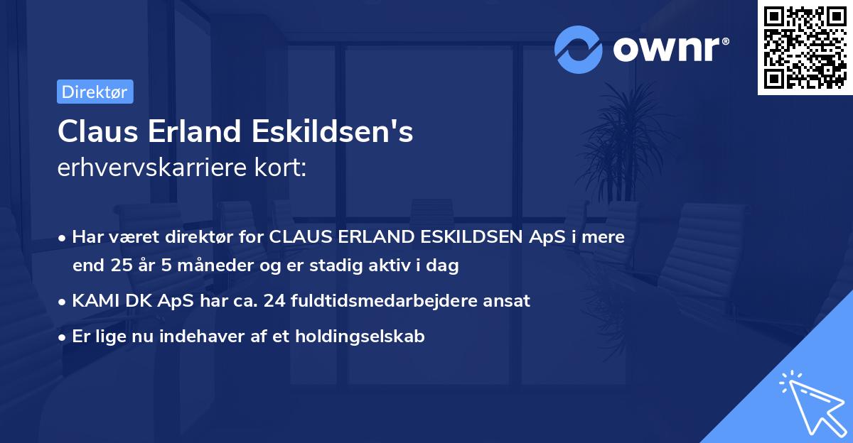 Claus Erland Eskildsen's erhvervskarriere kort