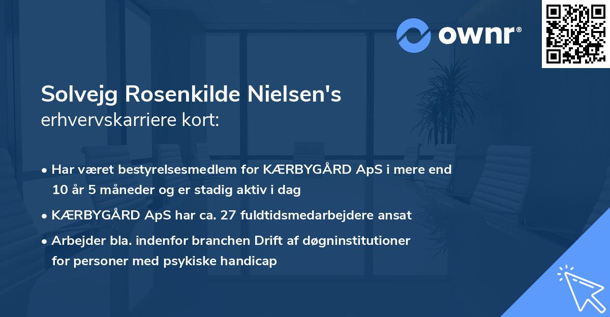 Solvejg Rosenkilde Nielsen's erhvervskarriere kort