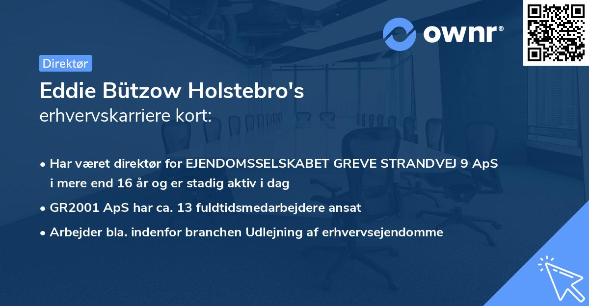 Eddie Bützow Holstebro's erhvervskarriere kort