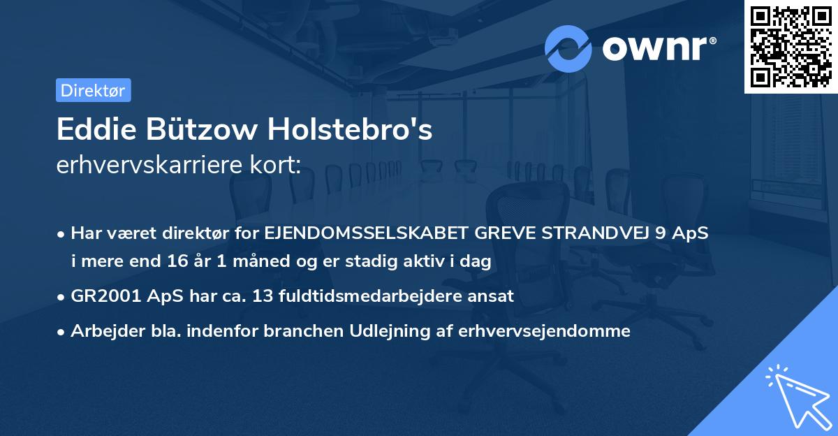 Eddie Bützow Holstebro's erhvervskarriere kort