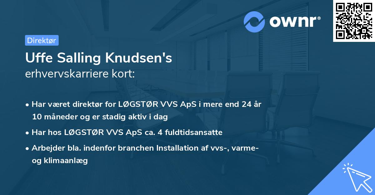 Uffe Salling Knudsen's erhvervskarriere kort