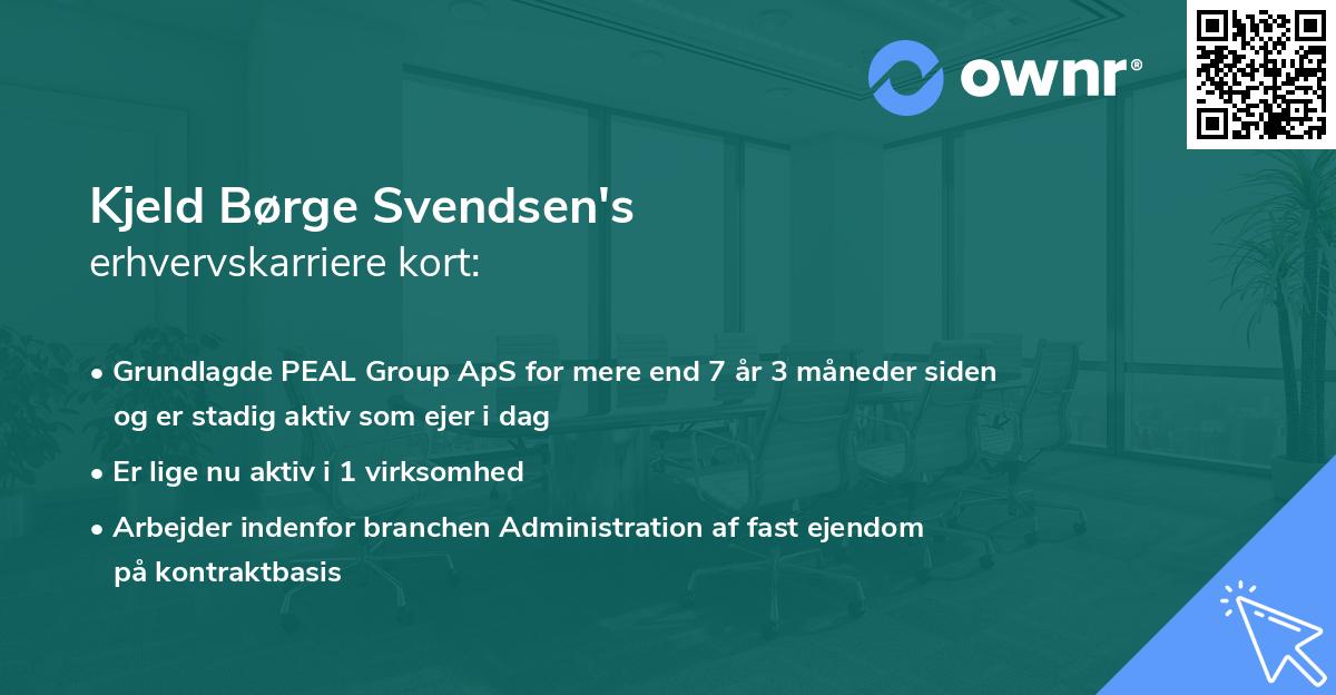 Kjeld Børge Svendsen's erhvervskarriere kort