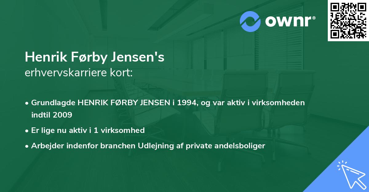 Henrik Førby Jensen's erhvervskarriere kort