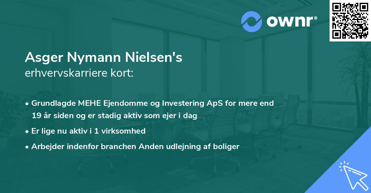 Asger Nymann Nielsen's erhvervskarriere kort