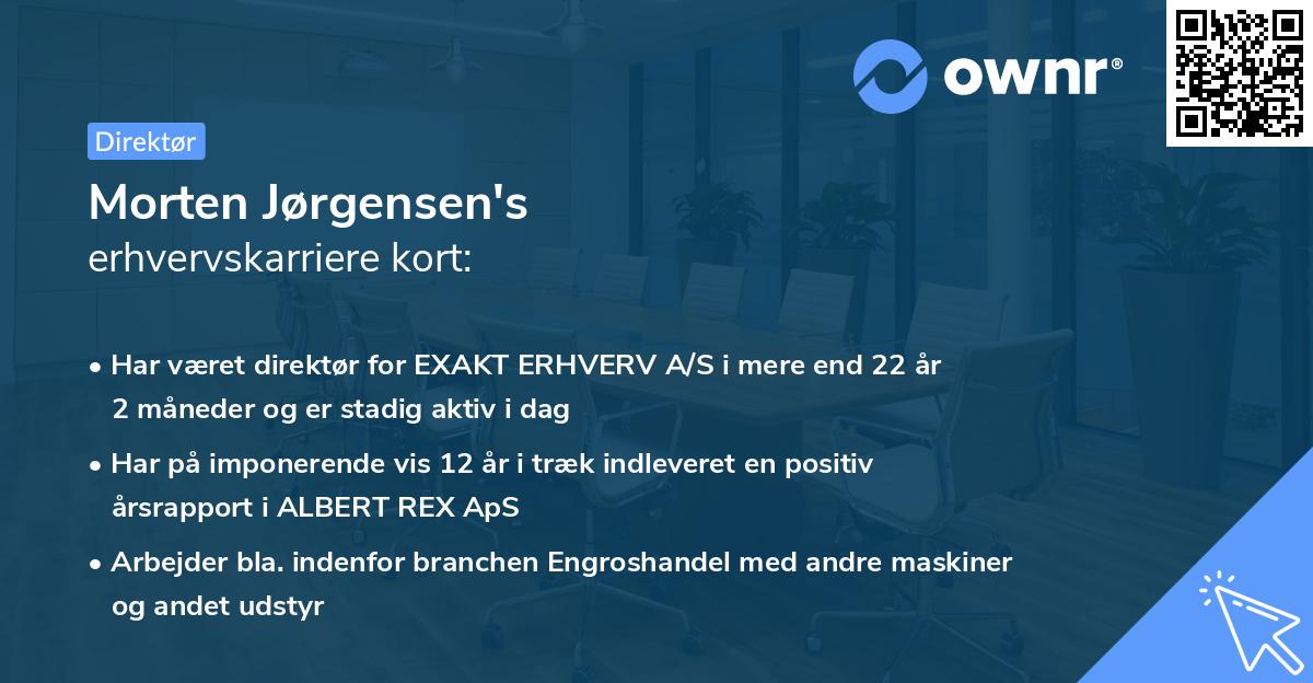 Morten Jørgensen's erhvervskarriere kort
