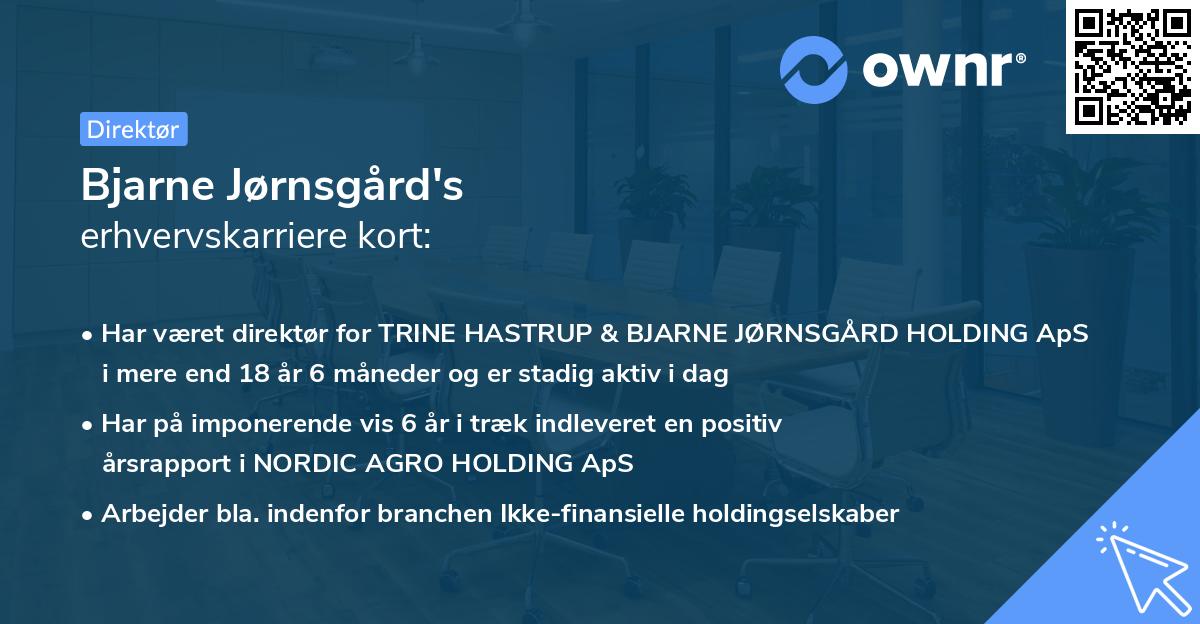Bjarne Jørnsgård's erhvervskarriere kort