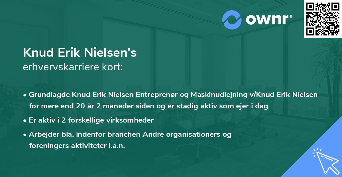 Knud Erik Nielsen's erhvervskarriere kort