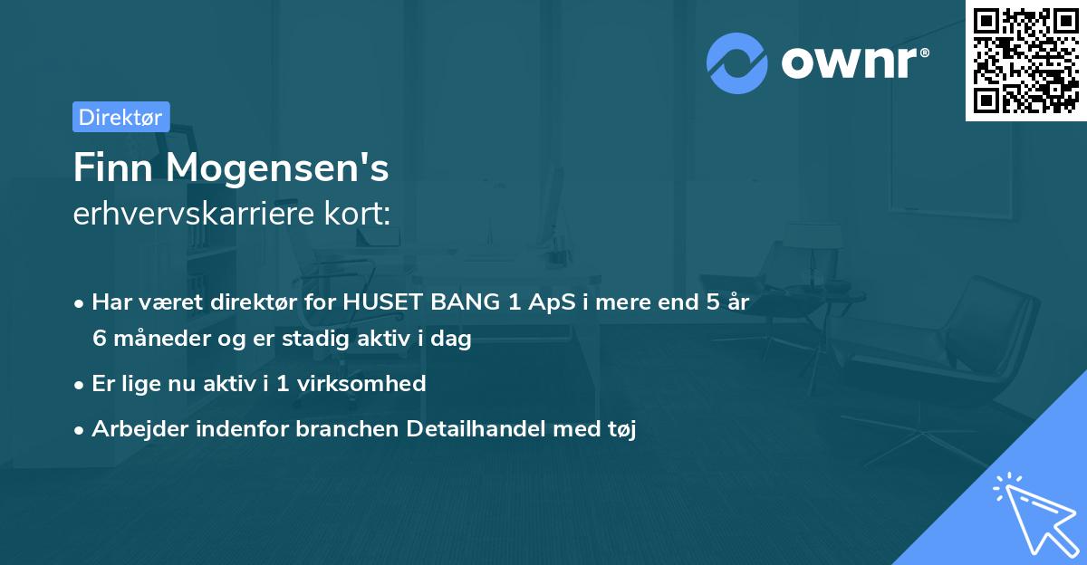 Finn Mogensen's erhvervskarriere kort