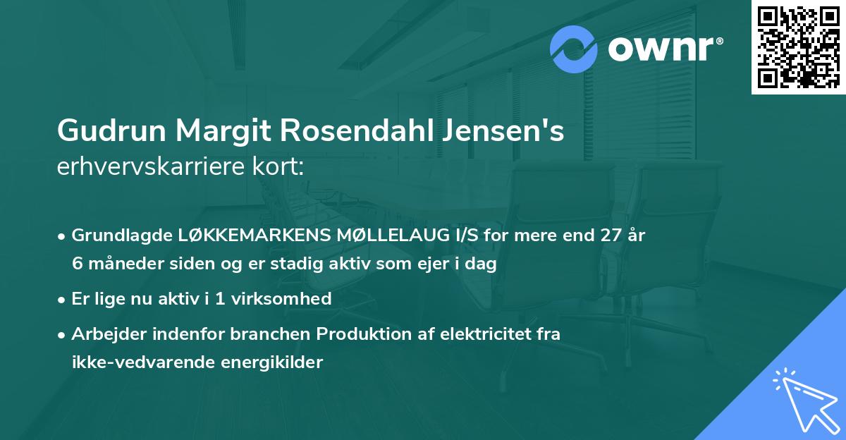 Gudrun Margit Rosendahl Jensen's erhvervskarriere kort