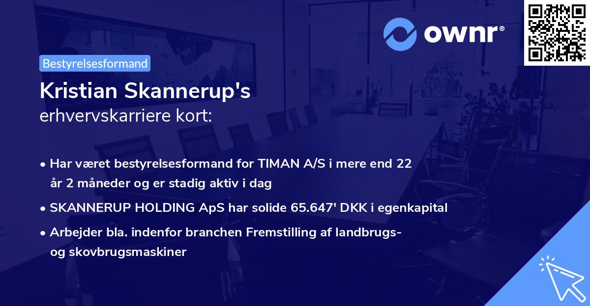 Kristian Skannerup's erhvervskarriere kort