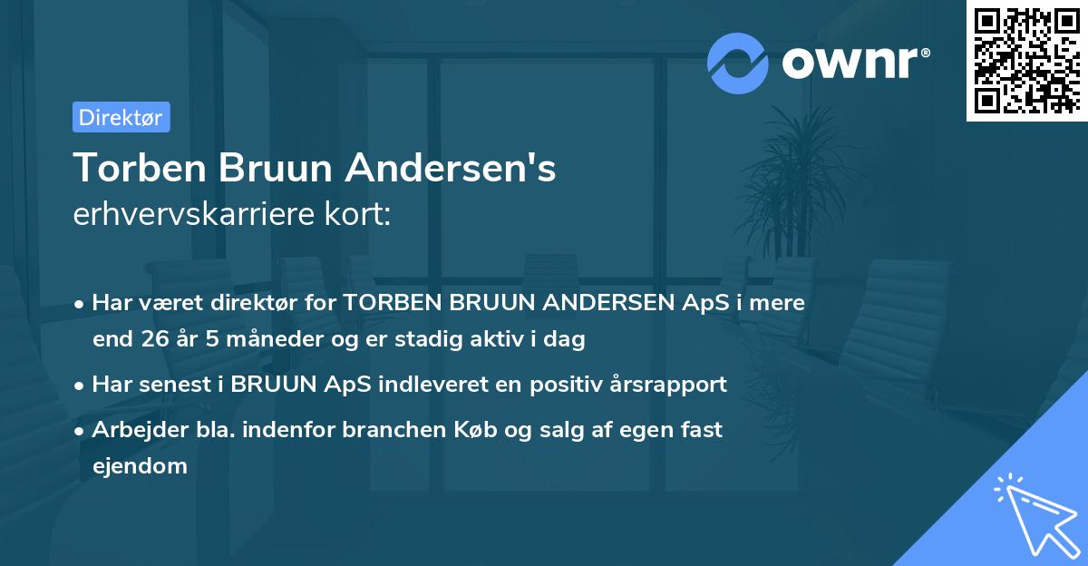 Torben Bruun Andersen's erhvervskarriere kort