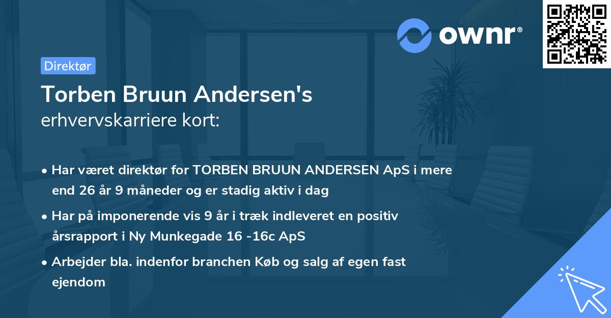 Torben Bruun Andersen's erhvervskarriere kort