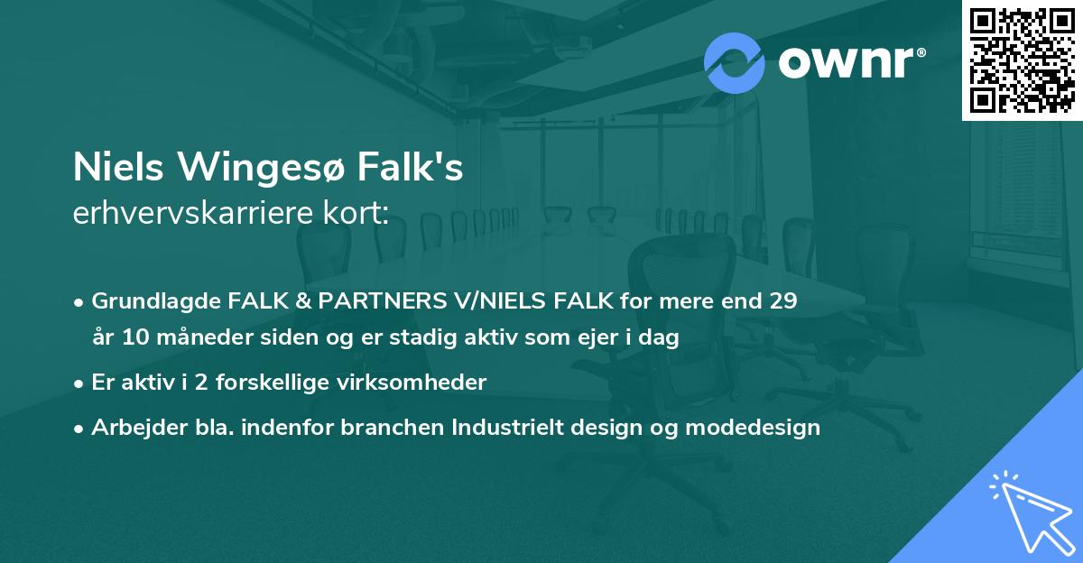 Niels Wingesø Falk's erhvervskarriere kort