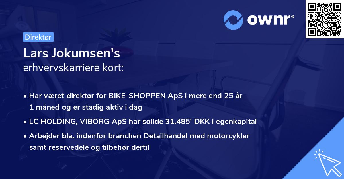 Lars Jokumsen's erhvervskarriere kort