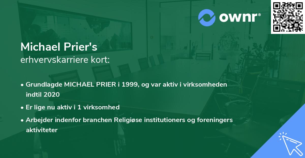 Michael Prier's erhvervskarriere kort