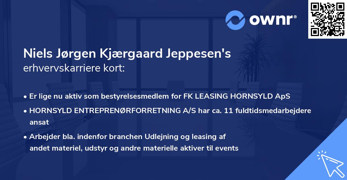 Niels Jørgen Kjærgaard Jeppesen's erhvervskarriere kort