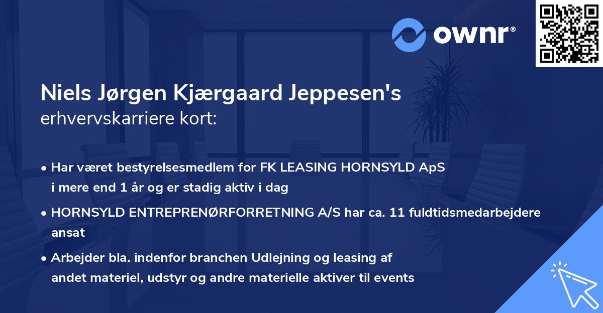 Niels Jørgen Kjærgaard Jeppesen's erhvervskarriere kort