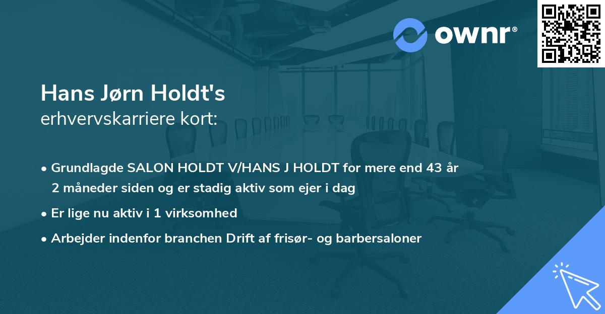 Hans Jørn Holdt's erhvervskarriere kort
