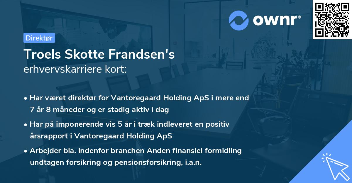 Troels Skotte Frandsen's erhvervskarriere kort