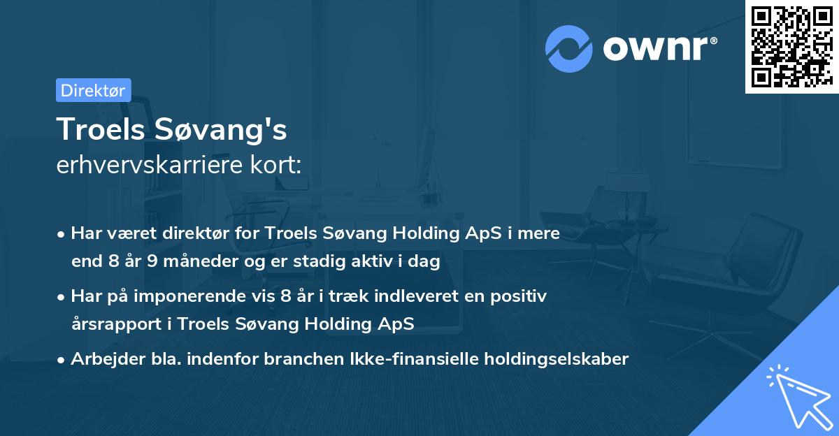 Troels Søvang's erhvervskarriere kort