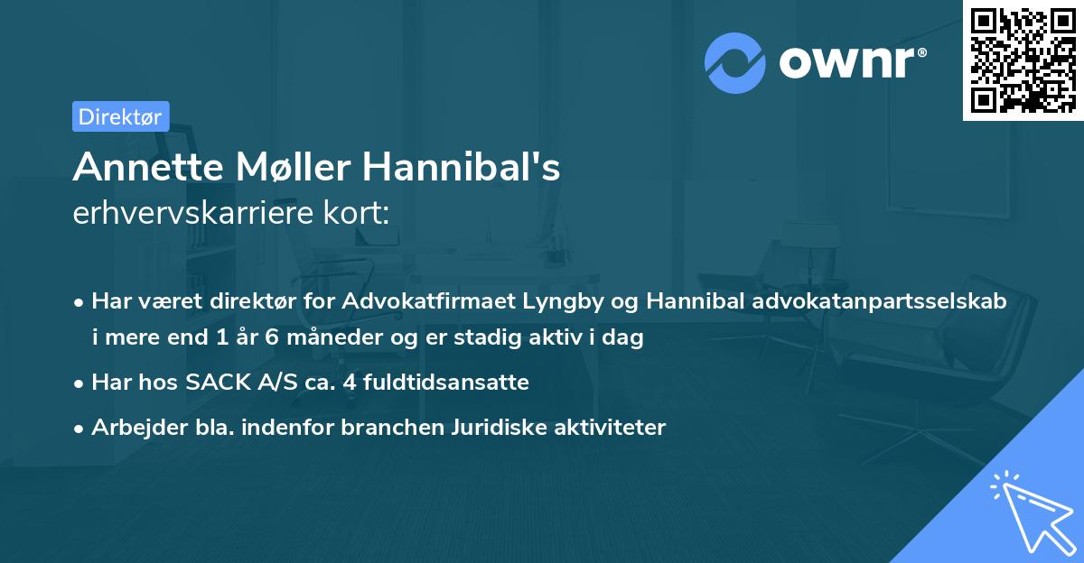 Annette Møller Hannibal's erhvervskarriere kort