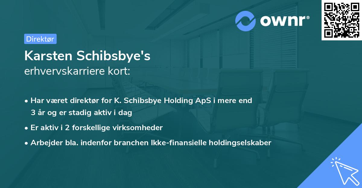 Karsten Schibsbye's erhvervskarriere kort