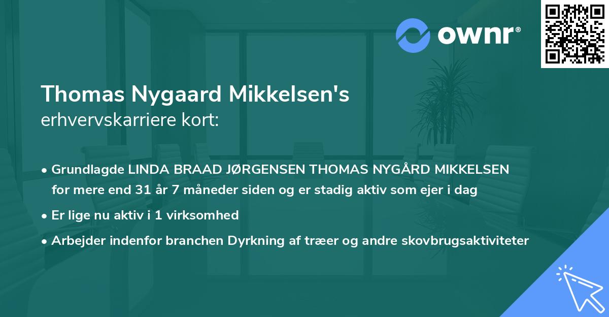 Thomas Nygaard Mikkelsen's erhvervskarriere kort
