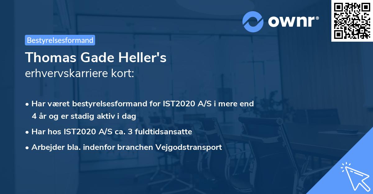 Thomas Gade Heller's erhvervskarriere kort