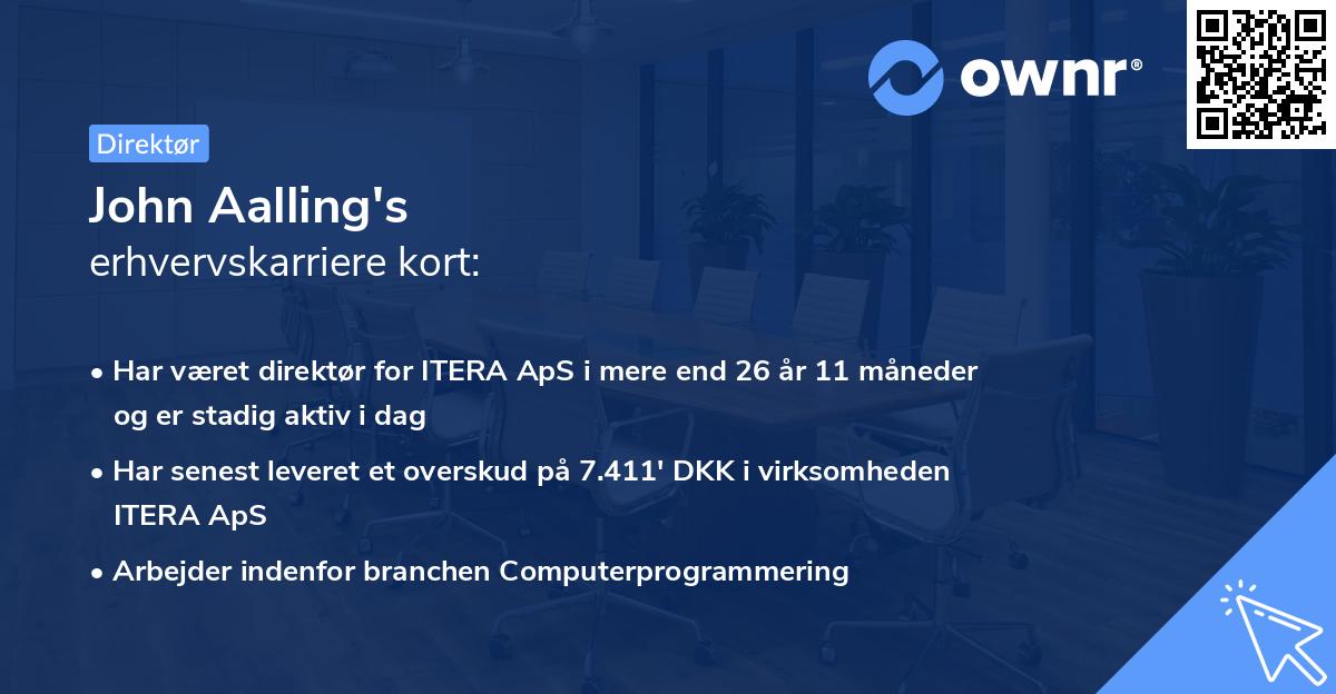 John Aalling's erhvervskarriere kort