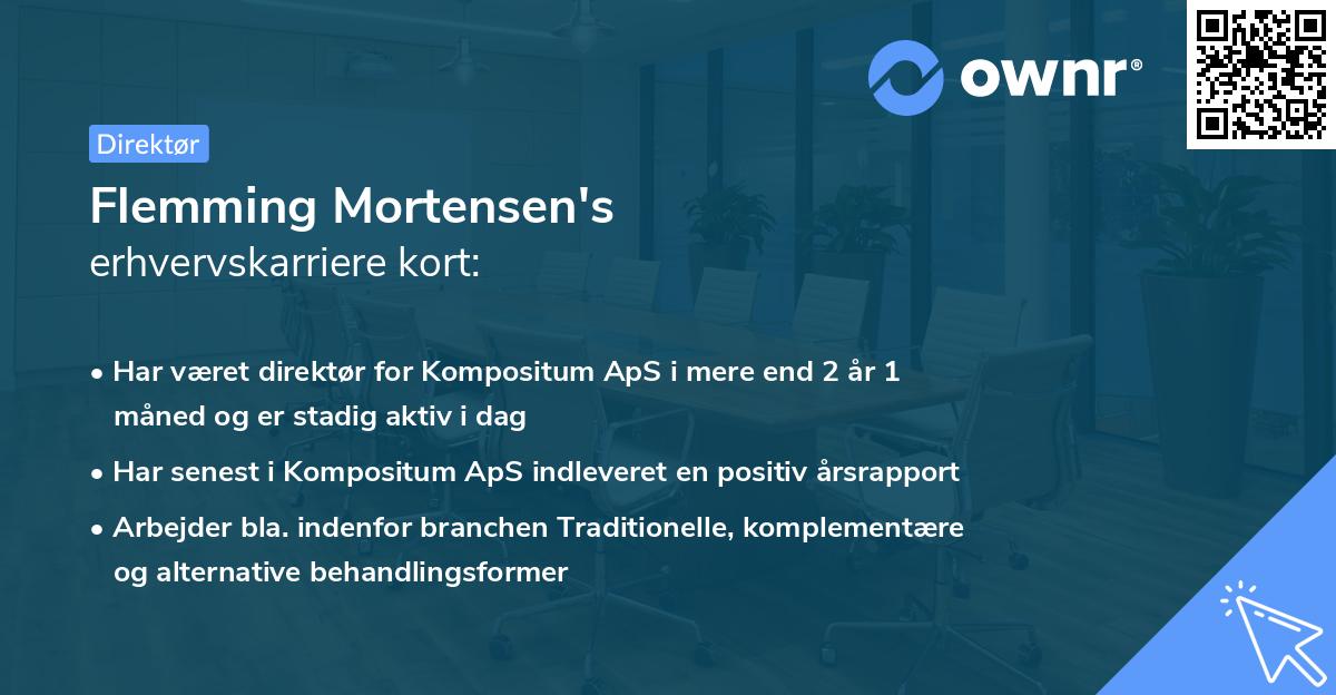 Flemming Mortensen's erhvervskarriere kort