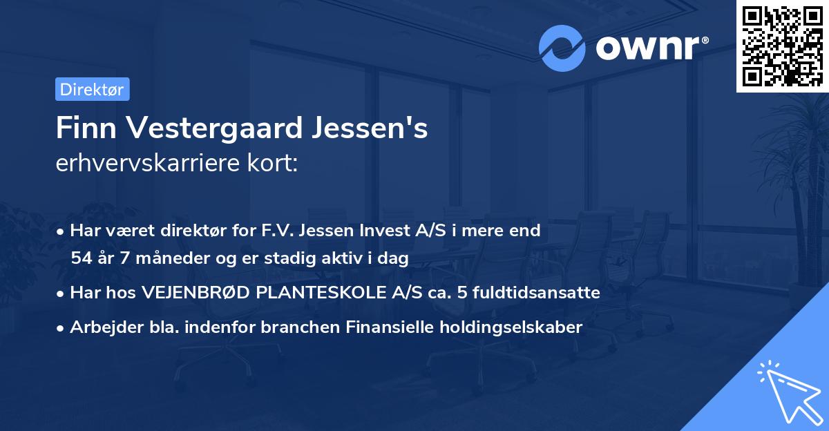 Finn Vestergaard Jessen's erhvervskarriere kort