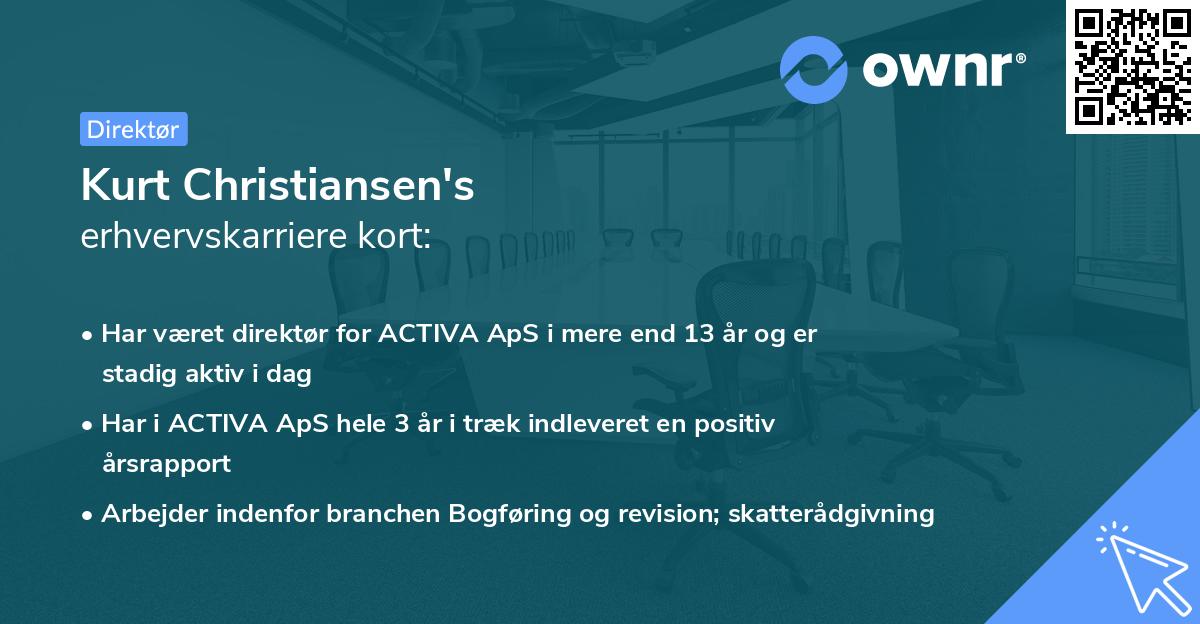 Kurt Christiansen's erhvervskarriere kort
