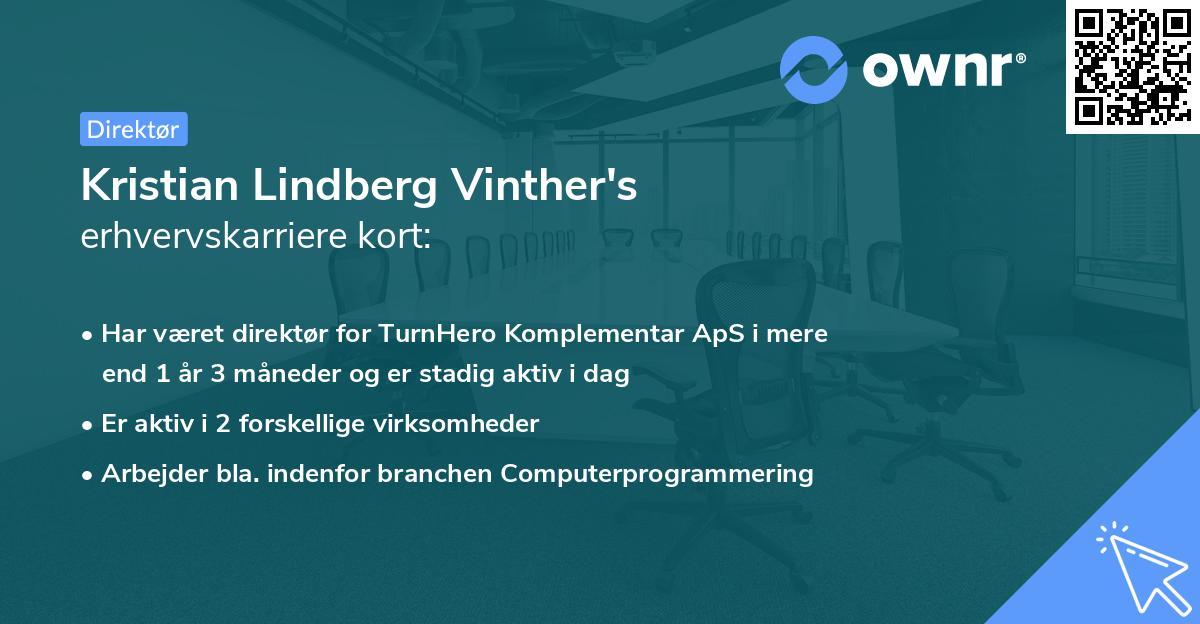Kristian Lindberg Vinther's erhvervskarriere kort