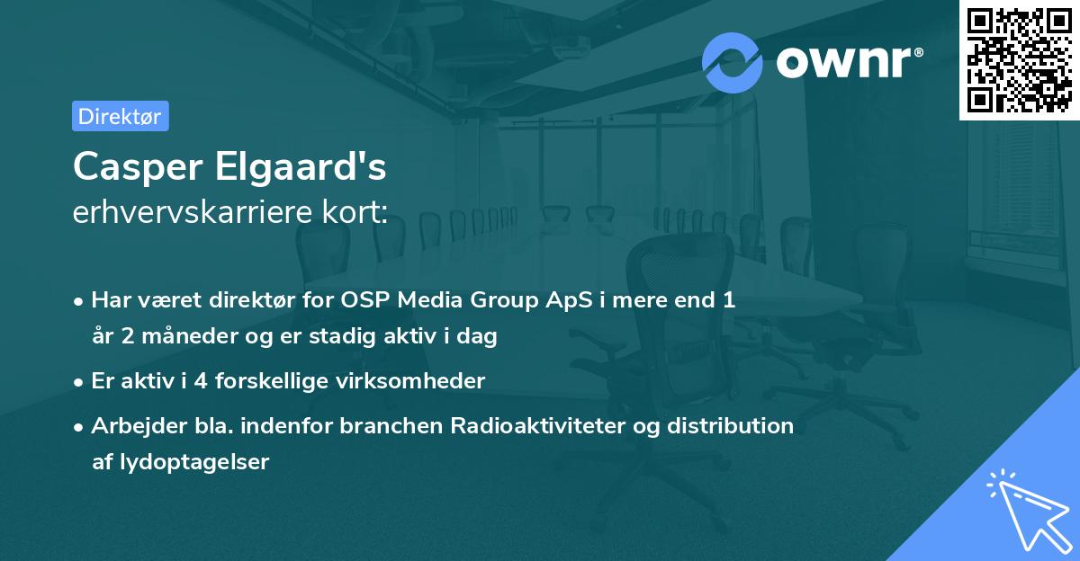 Casper Elgaard's erhvervskarriere kort