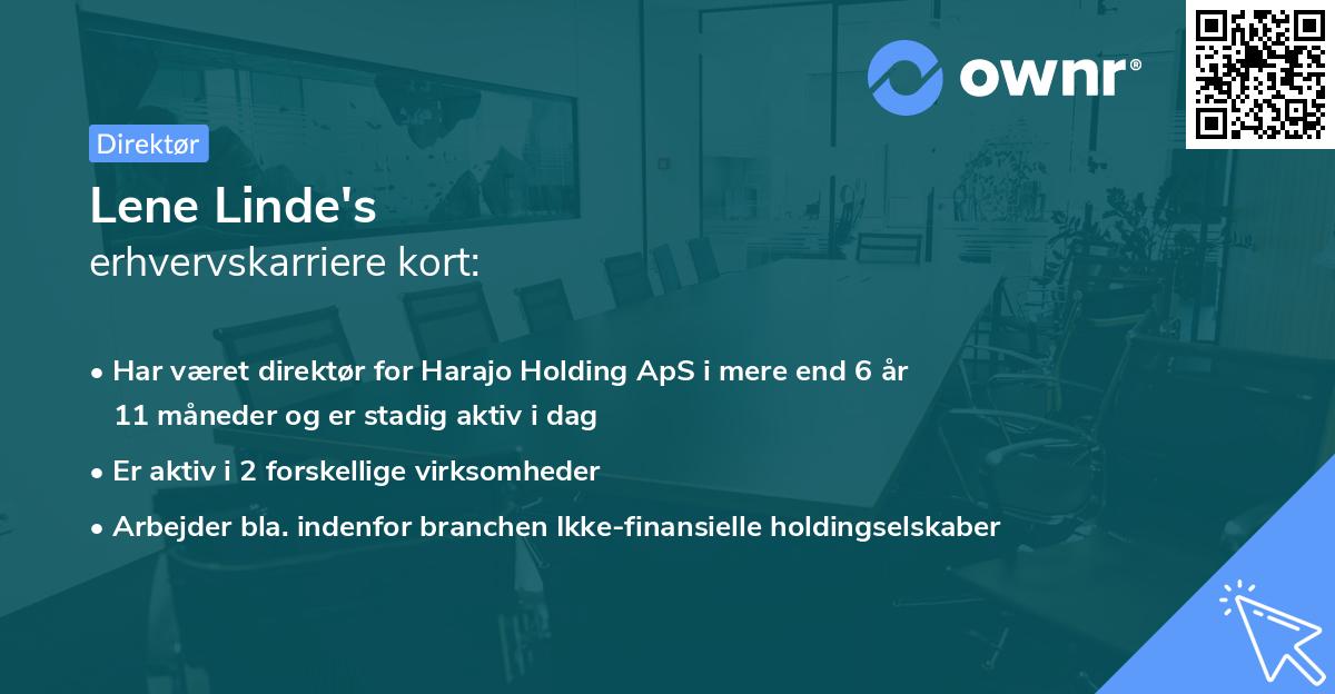 Lene Linde's erhvervskarriere kort