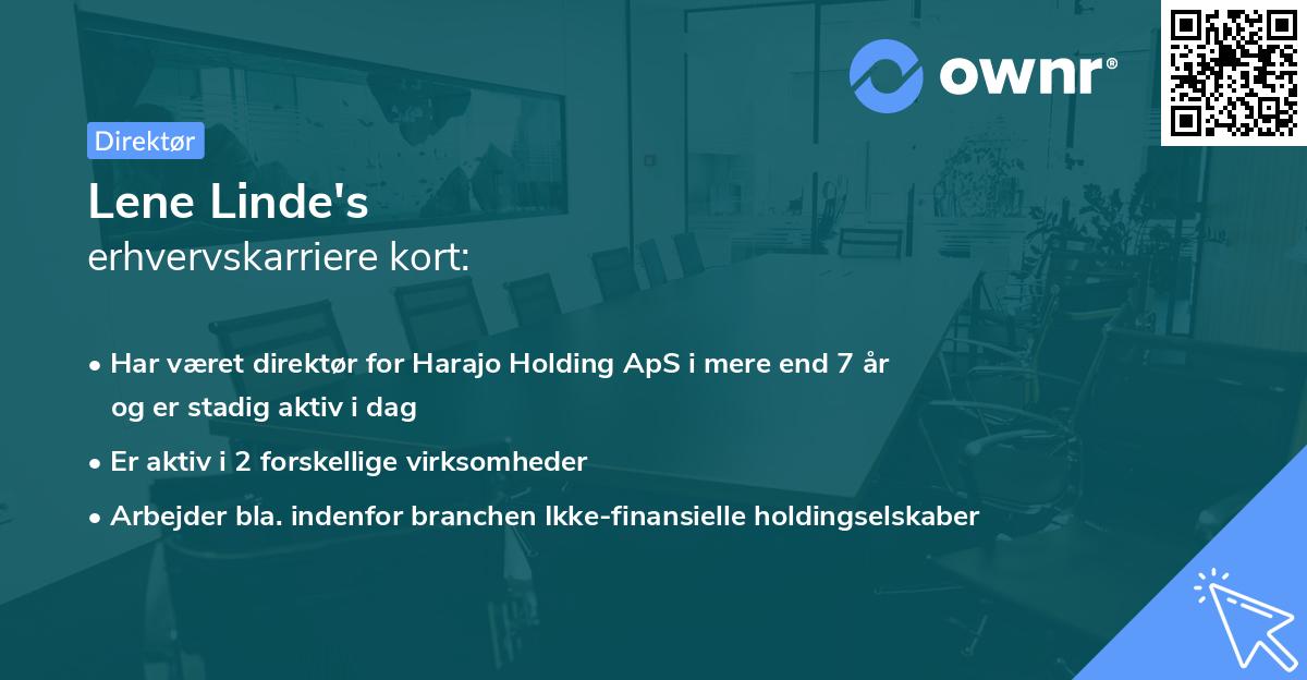 Lene Linde's erhvervskarriere kort