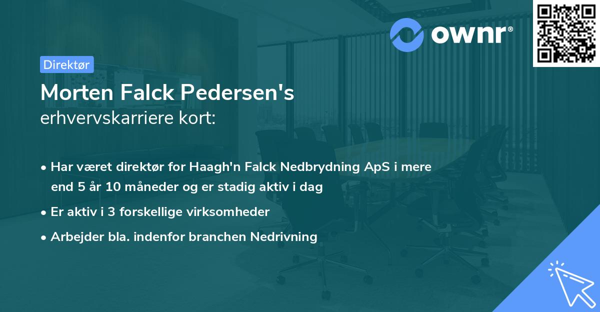 Morten Falck Pedersen's erhvervskarriere kort