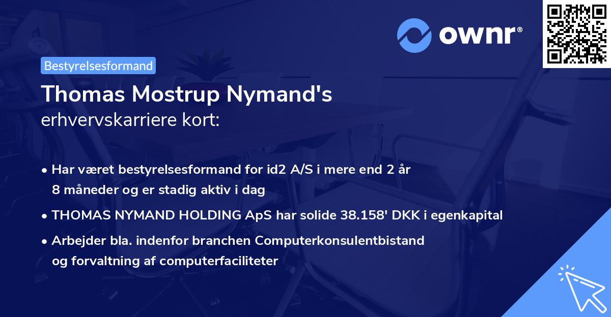 Thomas Mostrup Nymand's erhvervskarriere kort