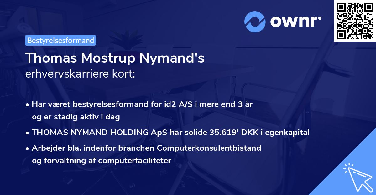 Thomas Mostrup Nymand's erhvervskarriere kort