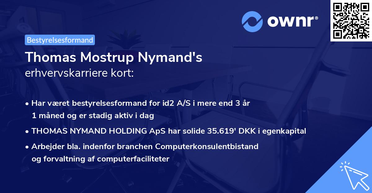 Thomas Mostrup Nymand's erhvervskarriere kort