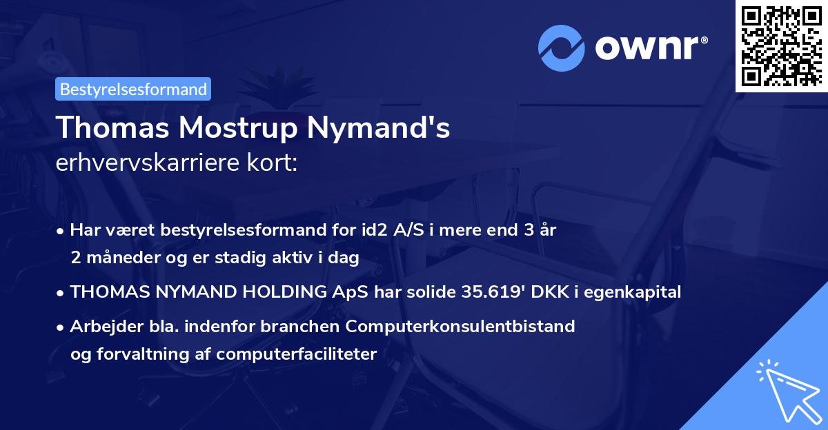 Thomas Mostrup Nymand's erhvervskarriere kort