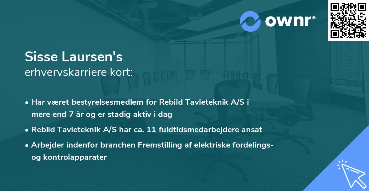 Sisse Laursen's erhvervskarriere kort